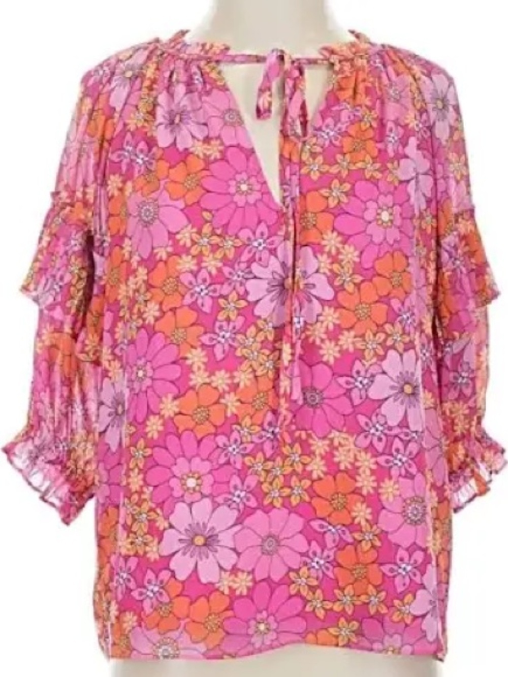 Ramy Brook Eugenia Blouse With Ruffled Sleeves - Picture 4 of 4